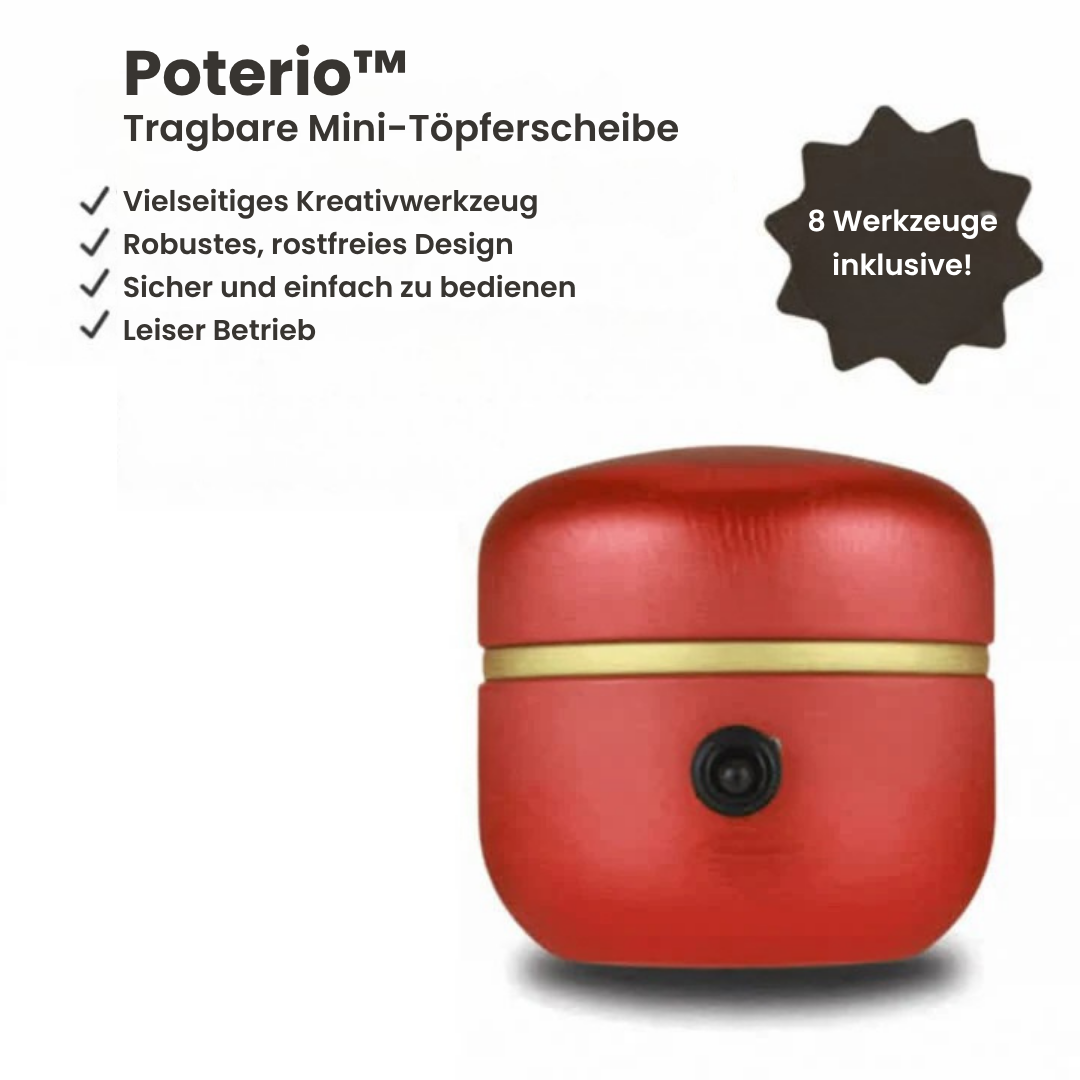 Letzter Tag -50% | Poterio™ Tragbare Mini-Töpferscheibe
