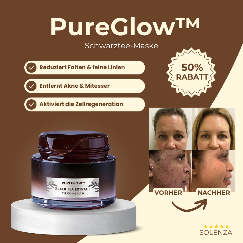 50% RABATT I PureGlow™ Schwarztee-Maske