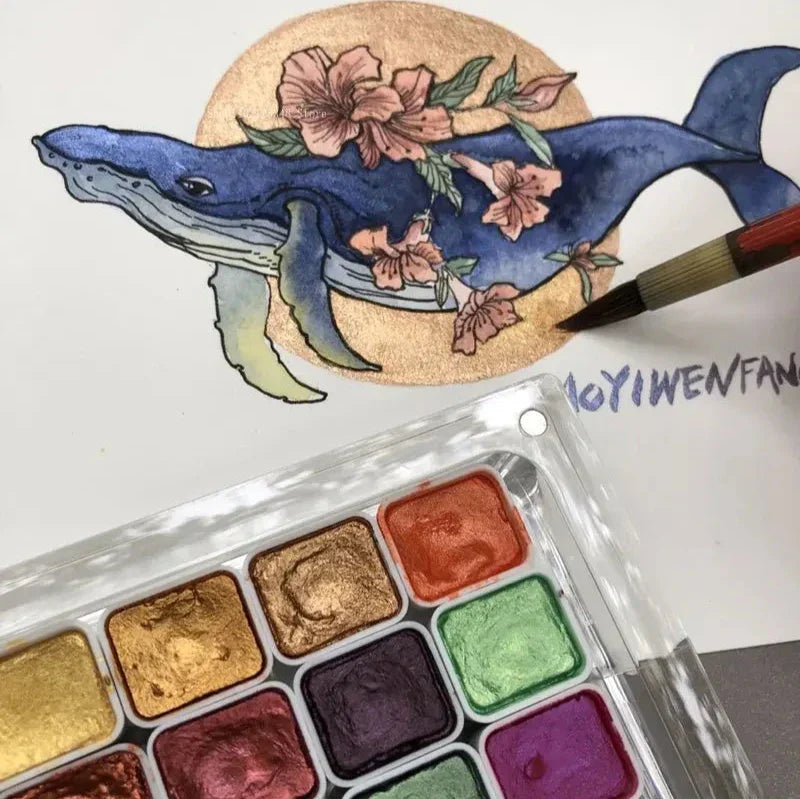 50% RABATT I GlowMax™ Aquarellmalset